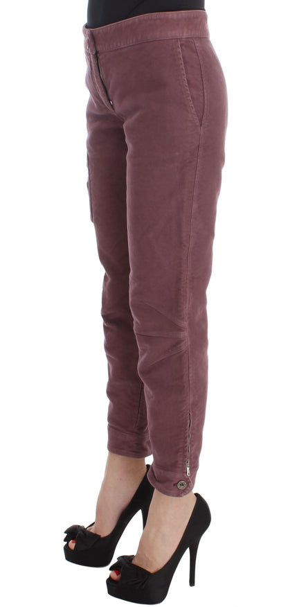 Pantalon cargo court en coton bordeaux Ermanno Scervino