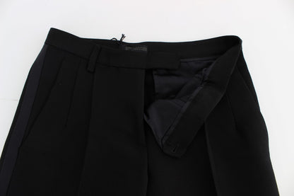 Pantalon large en coton mélangé à rayures noires Ermanno Scervino