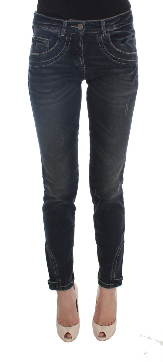 Jean slim en coton mélangé bleu d'Ermanno Scervino