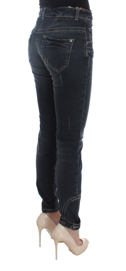 Jean slim en coton mélangé bleu d'Ermanno Scervino