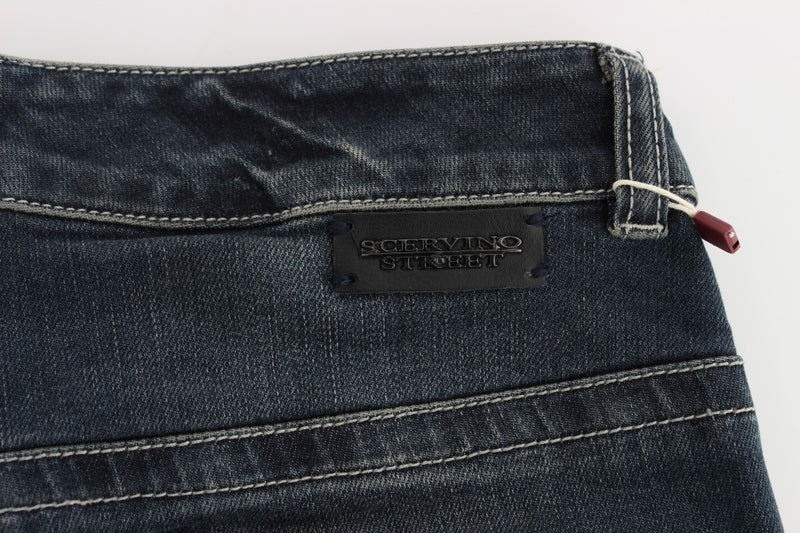 Jean slim en coton mélangé bleu d'Ermanno Scervino