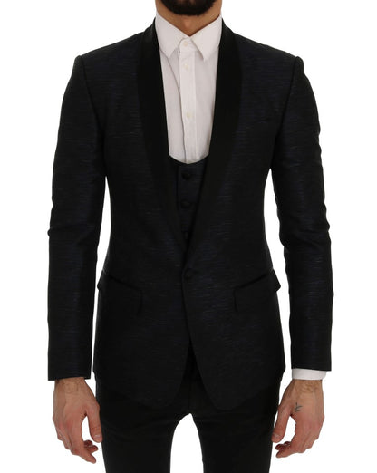 Dolce & Gabbana MARTINI Bleu, Blazer 2 pièces, coupe slim