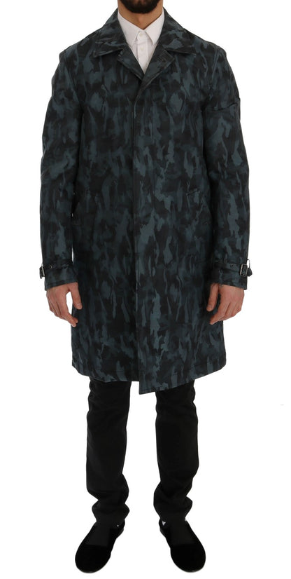 Manteau-pluie camouflage bleu de Dolce & Gabbana