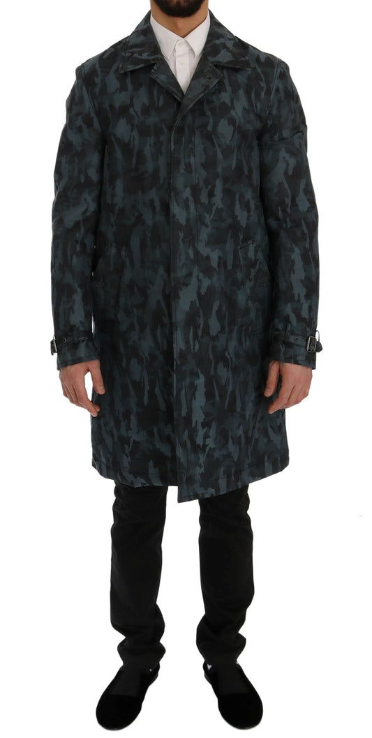 Manteau-pluie camouflage bleu de Dolce & Gabbana