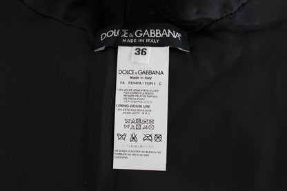 Écharpe à col en fourrure de renard noir Dolce &amp; Gabbana