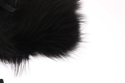 Écharpe à col en fourrure de renard noir Dolce &amp; Gabbana
