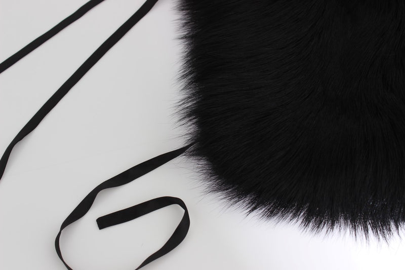 Écharpe à col et épaules en fourrure de renard noir Dolce &amp; Gabbana