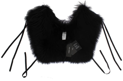 Écharpe à col et épaules en fourrure de renard noir Dolce &amp; Gabbana