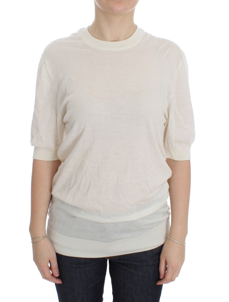 Pull en cachemire 100% blanc de Dolce &amp; Gabbana