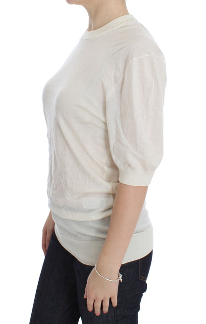 Pull en cachemire 100% blanc de Dolce & Gabbana