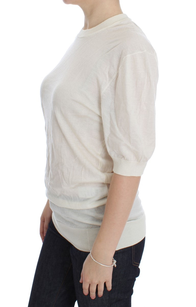 Pull en cachemire 100% blanc de Dolce &amp; Gabbana