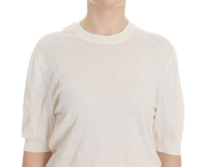 Pull en cachemire 100% blanc de Dolce & Gabbana