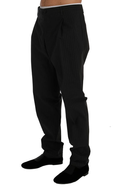 Pantalon habillé en coton rayé bleu Dolce & Gabbana