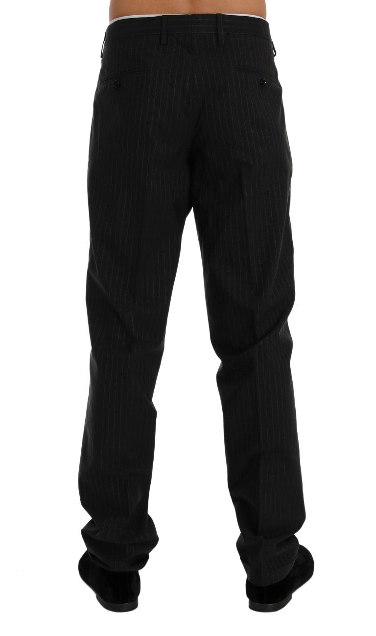 Pantalon habillé en coton rayé bleu Dolce & Gabbana