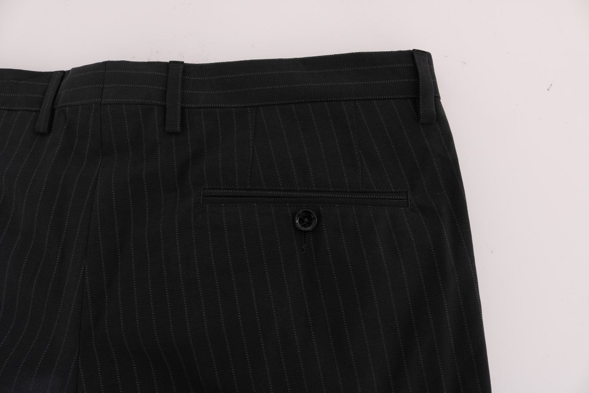 Pantalon habillé en coton rayé bleu Dolce & Gabbana