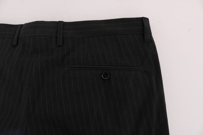 Pantalon habillé en coton rayé bleu Dolce & Gabbana