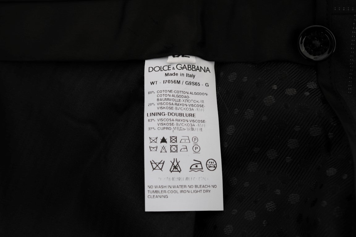 Pantalon habillé en coton rayé bleu Dolce & Gabbana