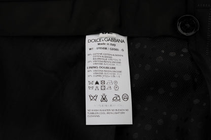 Pantalon habillé en coton rayé bleu Dolce & Gabbana