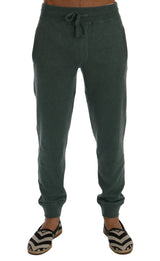 Pantalons de survêtement en cachemire vert Dolce &amp; Gabbana
