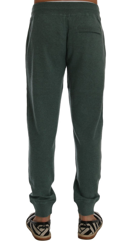 Pantalons de survêtement en cachemire vert Dolce & Gabbana