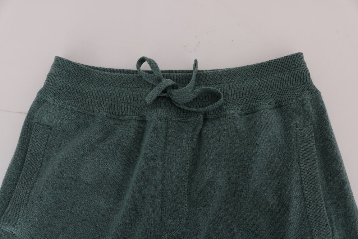 Pantalons de survêtement en cachemire vert Dolce &amp; Gabbana