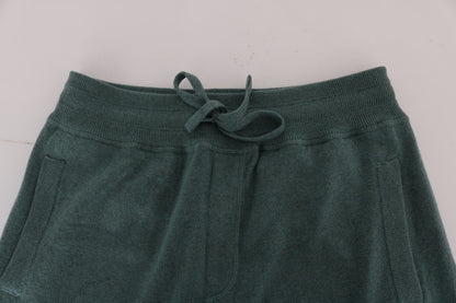 Pantalons de survêtement en cachemire vert Dolce & Gabbana