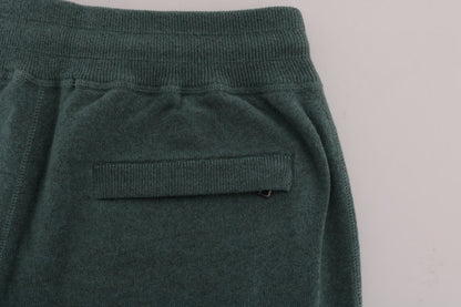 Pantalons de survêtement en cachemire vert Dolce & Gabbana