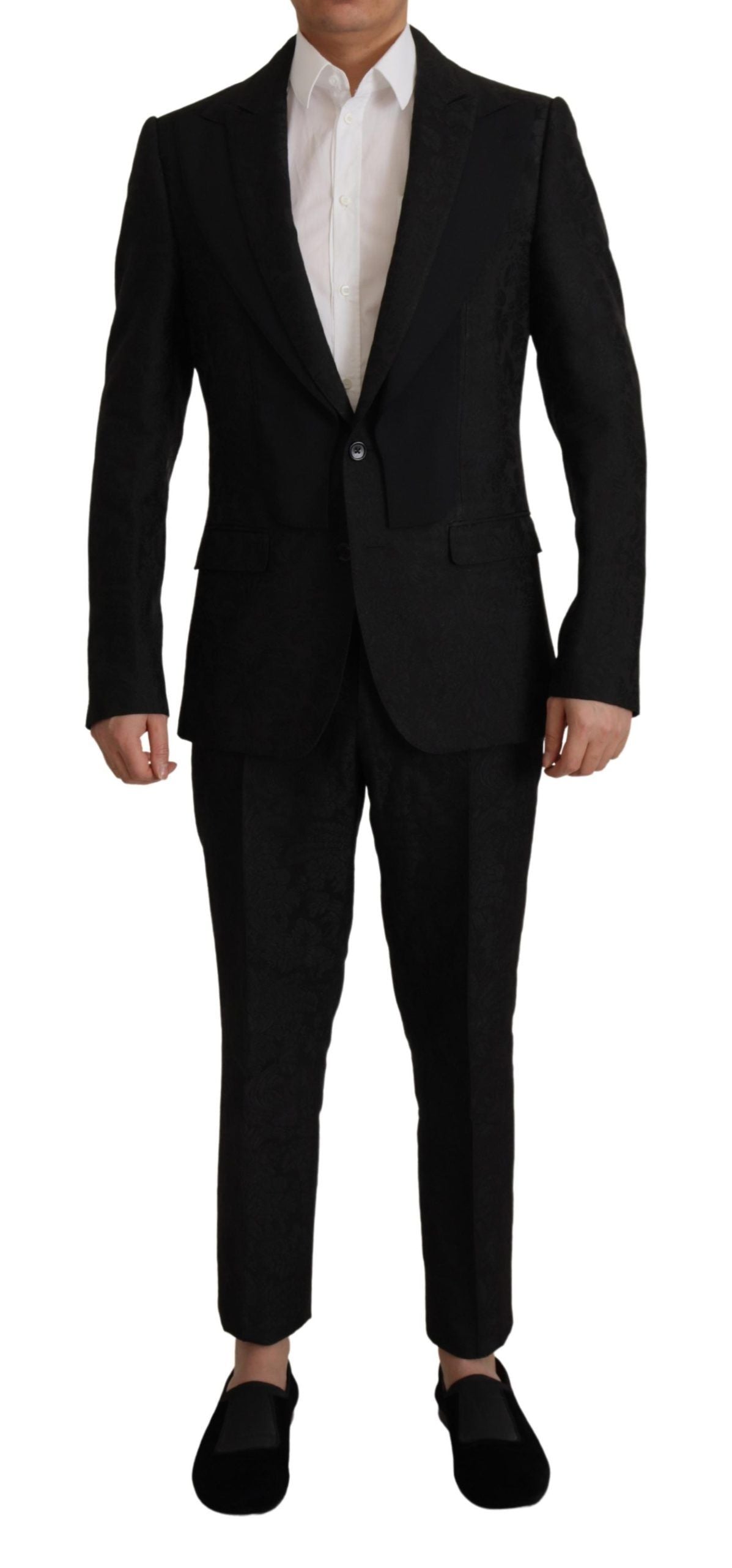 Dolce & Gabbana MARTINI Costume Noir en Polyester Deux Pièces
