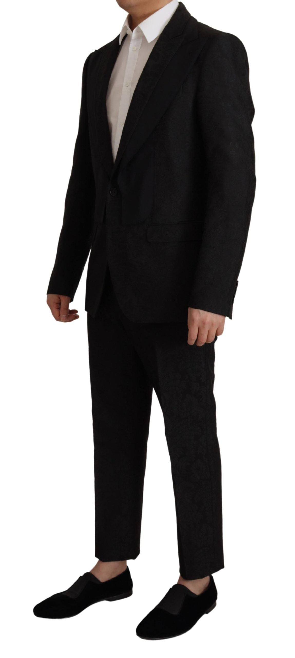 Dolce & Gabbana MARTINI Costume Noir en Polyester Deux Pièces