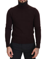 Pull en laine à col montant brun de Dolce &amp; Gabbana