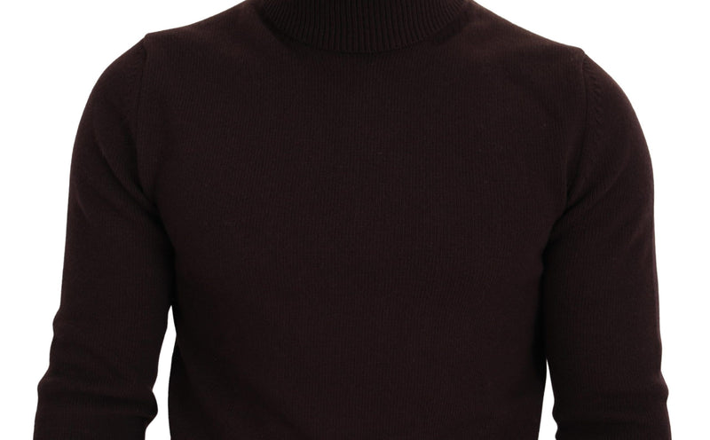 Dolce &amp; Gabbana bruine wollen trui met hoge hals