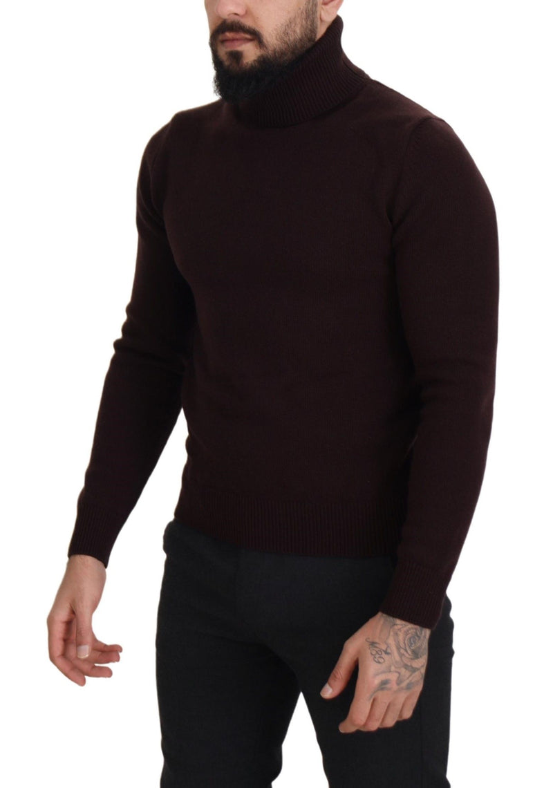 Dolce &amp; Gabbana bruine wollen trui met hoge hals