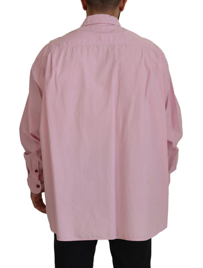 Chemise à manches longues, boutonnée, rose, décontractée de Dolce & Gabbana