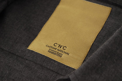 Chemise homme décontractée en coton gris foncé Costume National