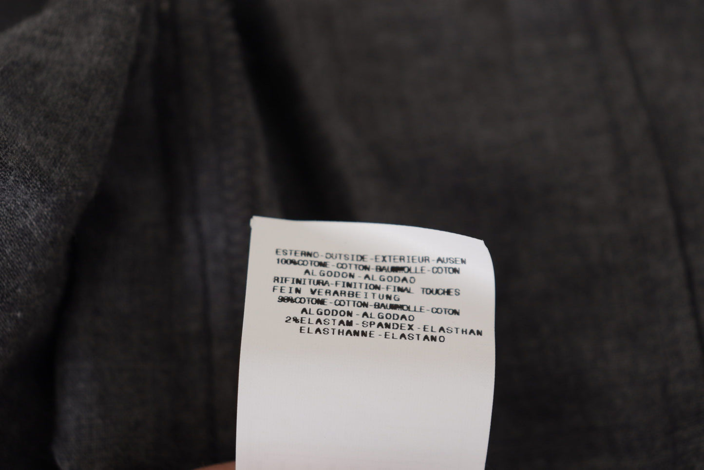 Chemise homme décontractée en coton gris foncé Costume National