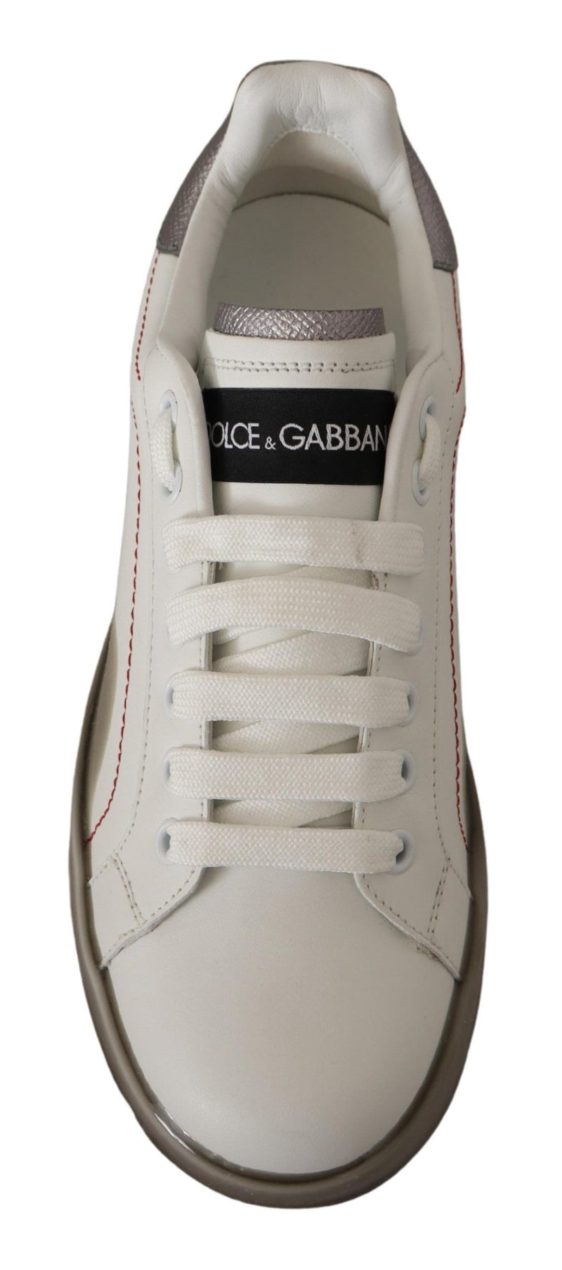Dolce & Gabbana Portofino Sneakers en Cuir Blanc pour Femmes