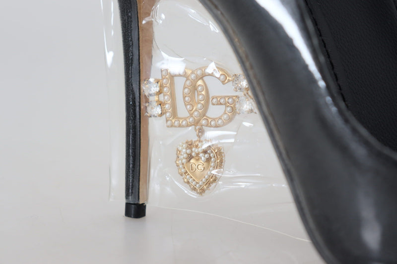 Dolce & Gabbana Black Leather Heels Pumps - Authentic Style