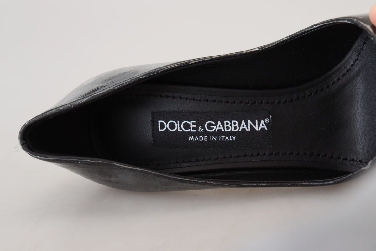 Dolce & Gabbana Black Leather Heels Pumps - Authentic Style