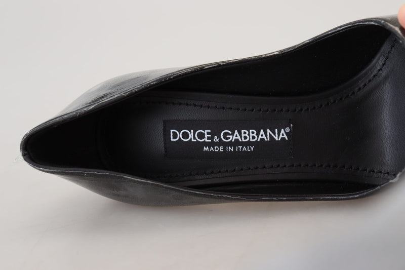 Dolce & Gabbana Black Leather Heels Pumps - Authentic Style
