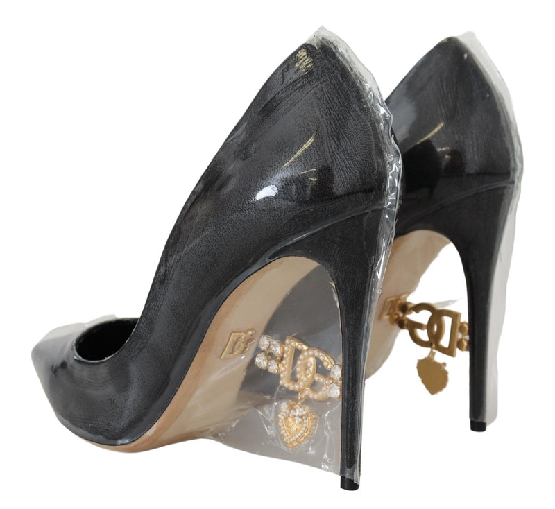 Dolce & Gabbana Black Leather Heels Pumps - Authentic Style