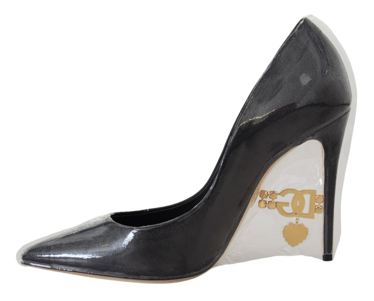 Dolce & Gabbana Black Leather Heels Pumps - Authentic Style