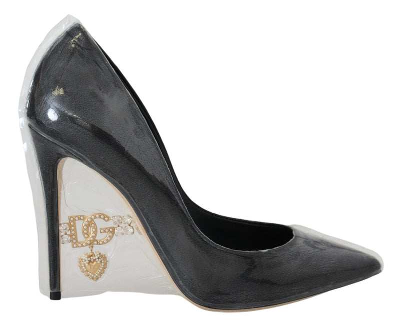 Dolce & Gabbana Black Leather Heels Pumps - Authentic Style