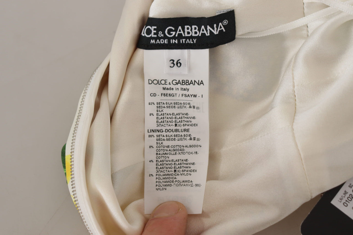 Midi-robe en soie blanche à imprimé tournesol de Dolce & Gabbana