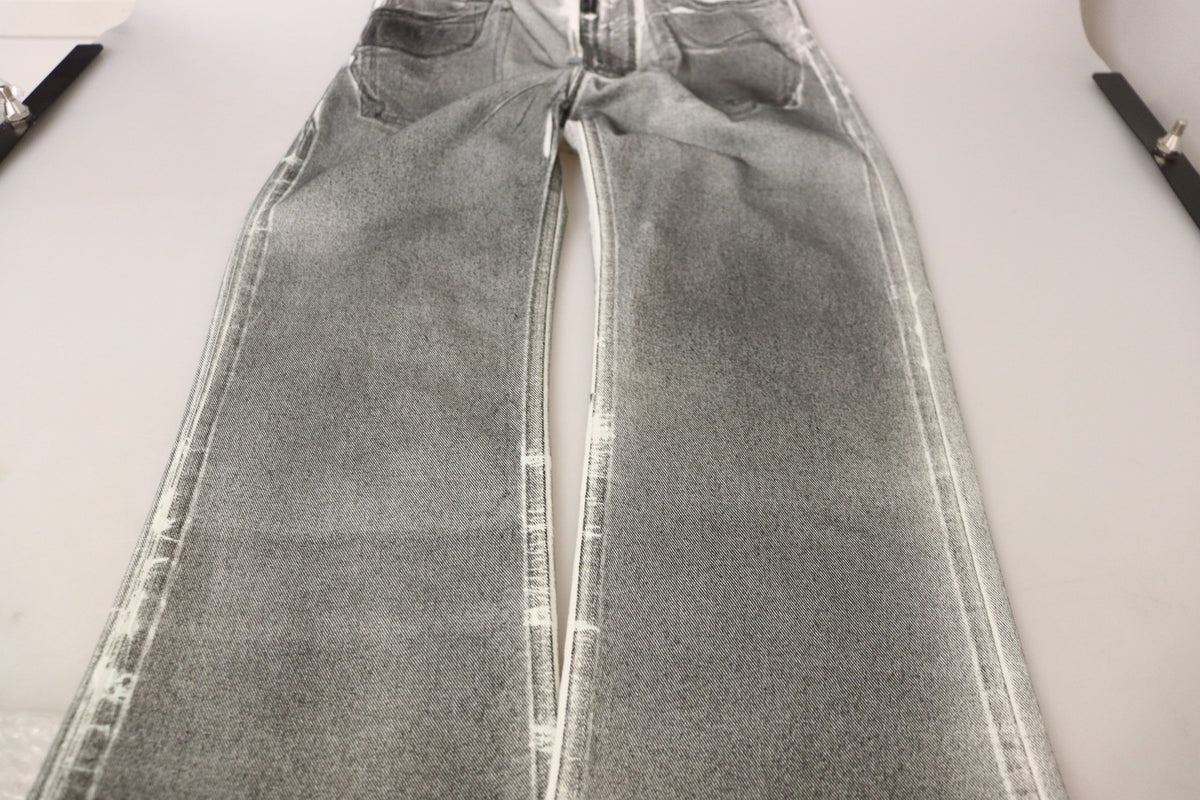 Dolce & Gabbana Pantalons en Jean Taille Haute Grise