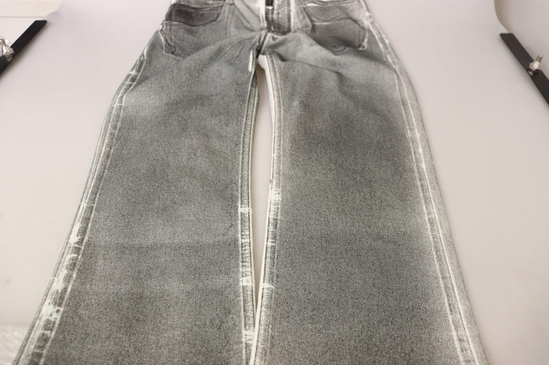 Dolce & Gabbana Pantalons en Jean Taille Haute Grise
