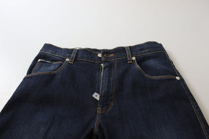 Dolce & Gabbana blauwe katoenen skinny jeans met hoge taille