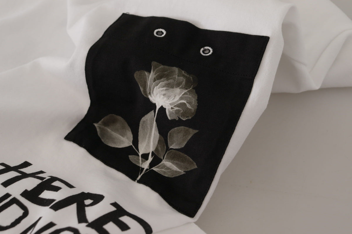 Dolce & Gabbana T-shirt en Coton Blanc avec Imprimé Slogan