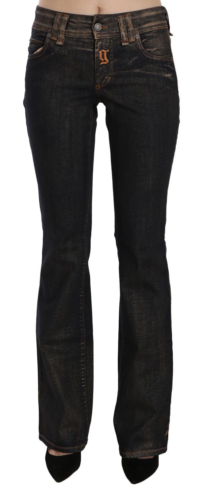Pantalon en Denim Flared Noir John Galliano - Taille Mi-Haute