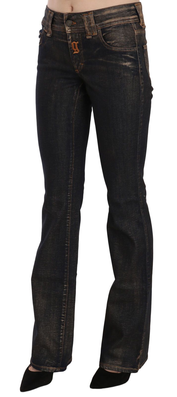 Pantalon en Denim Flared Noir John Galliano - Taille Mi-Haute