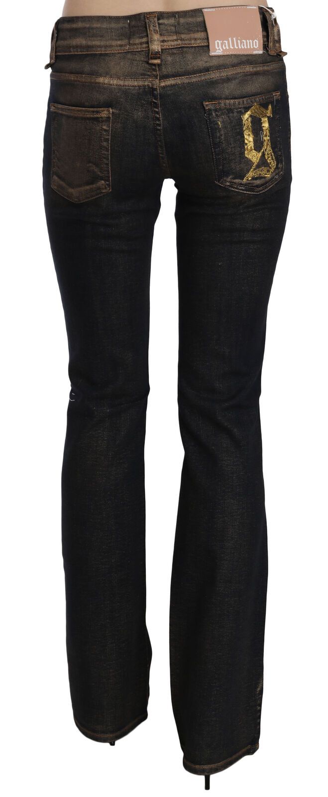 Pantalon en Denim Flared Noir John Galliano - Taille Mi-Haute